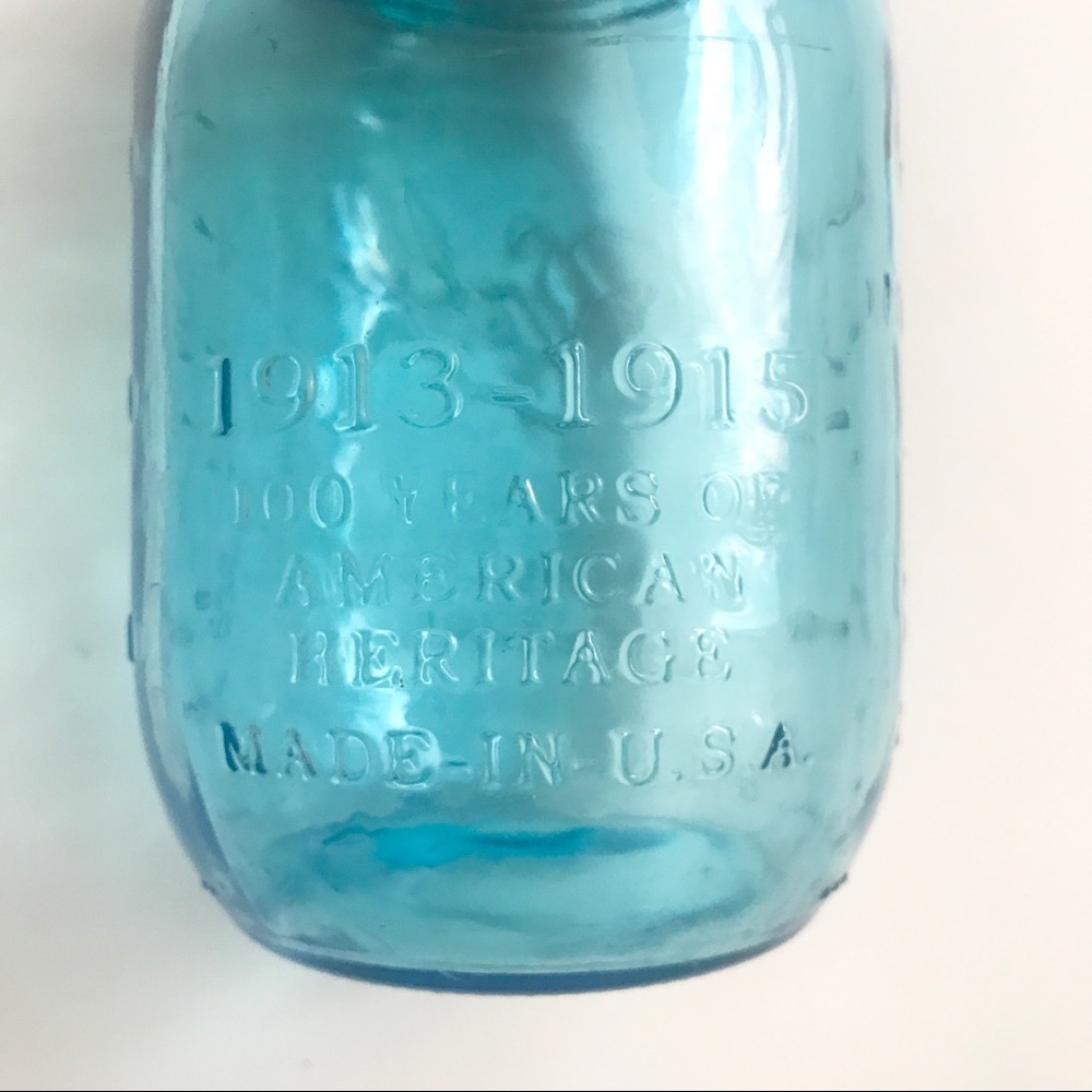 NWB Ball Mason Jar Heritage Collection Blue 6 Pint Jars 100 Year Limited Edition - Picture 9 of 9